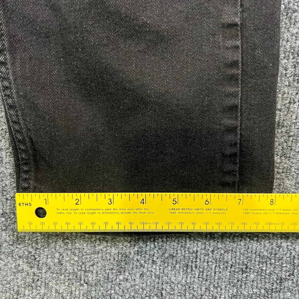Levi's 505‎ Jeans Mens 38x28 Black Dark Wash Denim Cotton Mid Rise Straight Leg